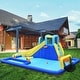 preview thumbnail 18 of 17, 6-in-1 Inflatable Water Slide Jumping House without Blower - Multi - 207" x 147" x 80" (L x W x H)
