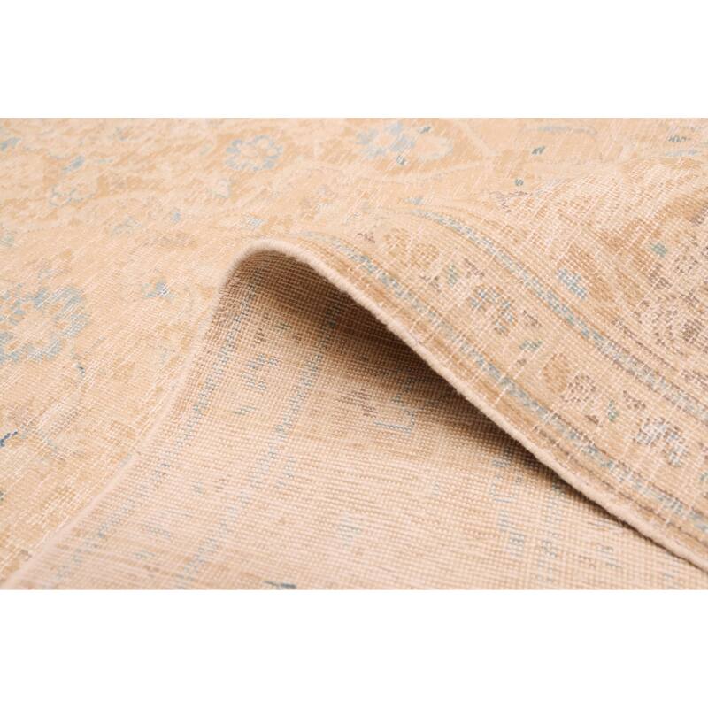 ECARPETGALLERY Hand-knotted Antalya Vintage Beige Wool Rug - 5'0 x 8'9