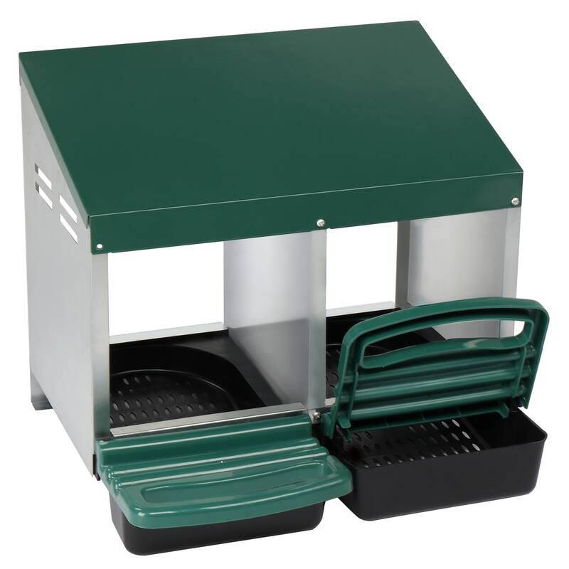 Green Chicken Laying Nest Box with Roll Out Design for Hens