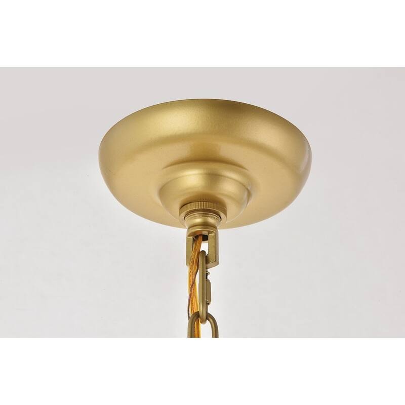 Selene 6 light Brass Pendant