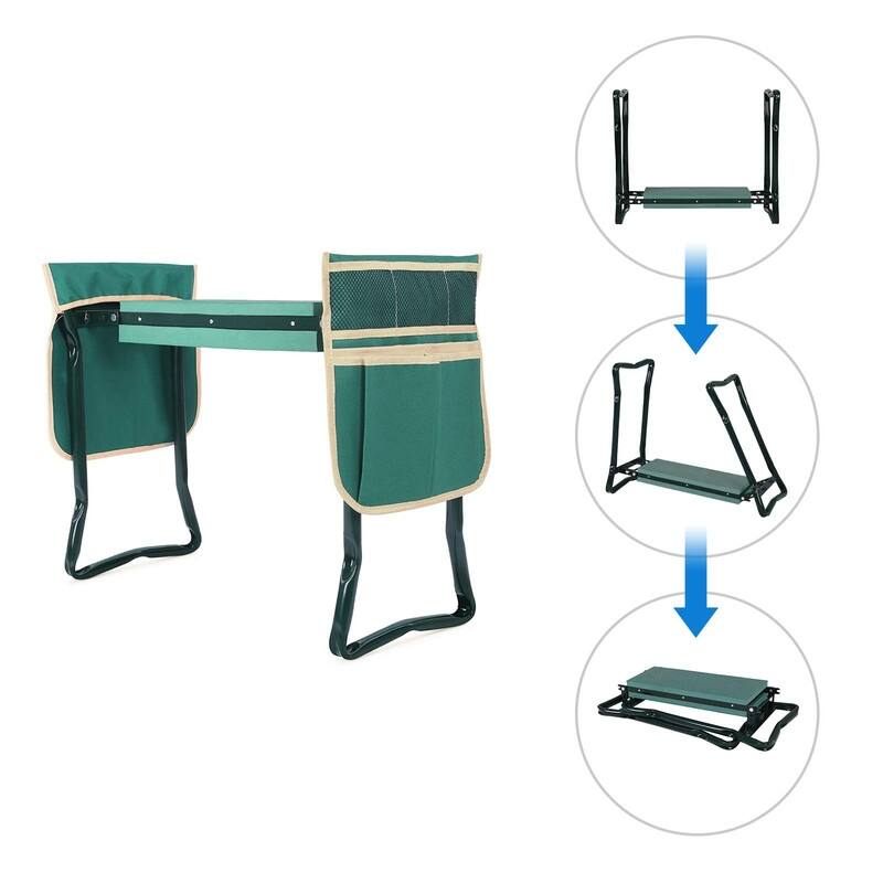 Garden Kneeler and Seat, Multifunctional Garden Kneeling Bench