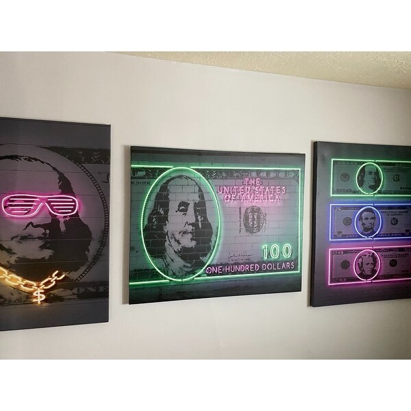 Designart 'Benjamin Franklin Neon Rap' Modern ...