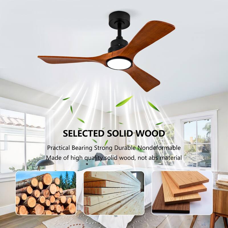 42" Ceiling Fans w/ Lights and 6 Speed Remote, Reversible DC Motor
