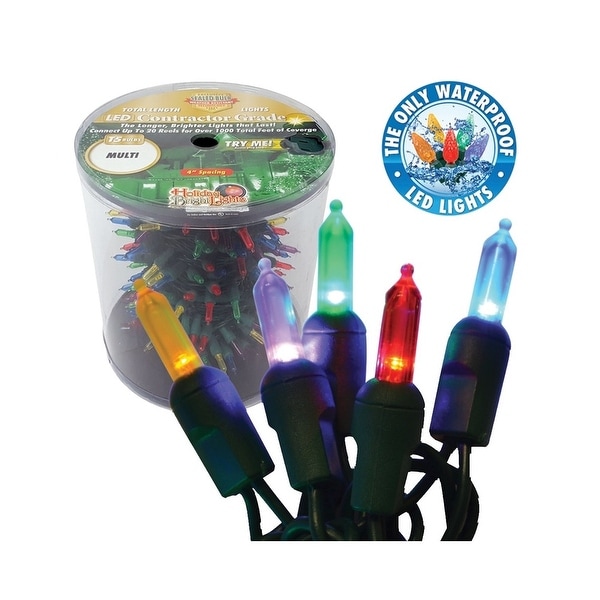 Holiday Bright Lights LEDT5R150MU LED Reel Christmas Light Set, 150