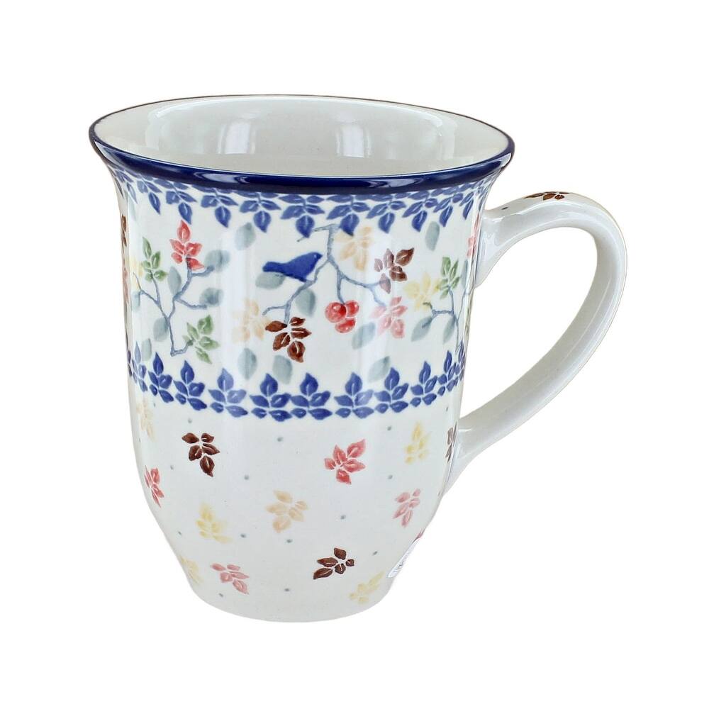 Blue Rose Polish Pottery 826 Ceramika Artystyczna Large Coffee Mug