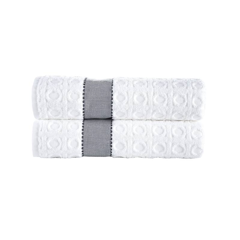 Brooks Brothers Circle in Square 2 pcs Bath Sheets