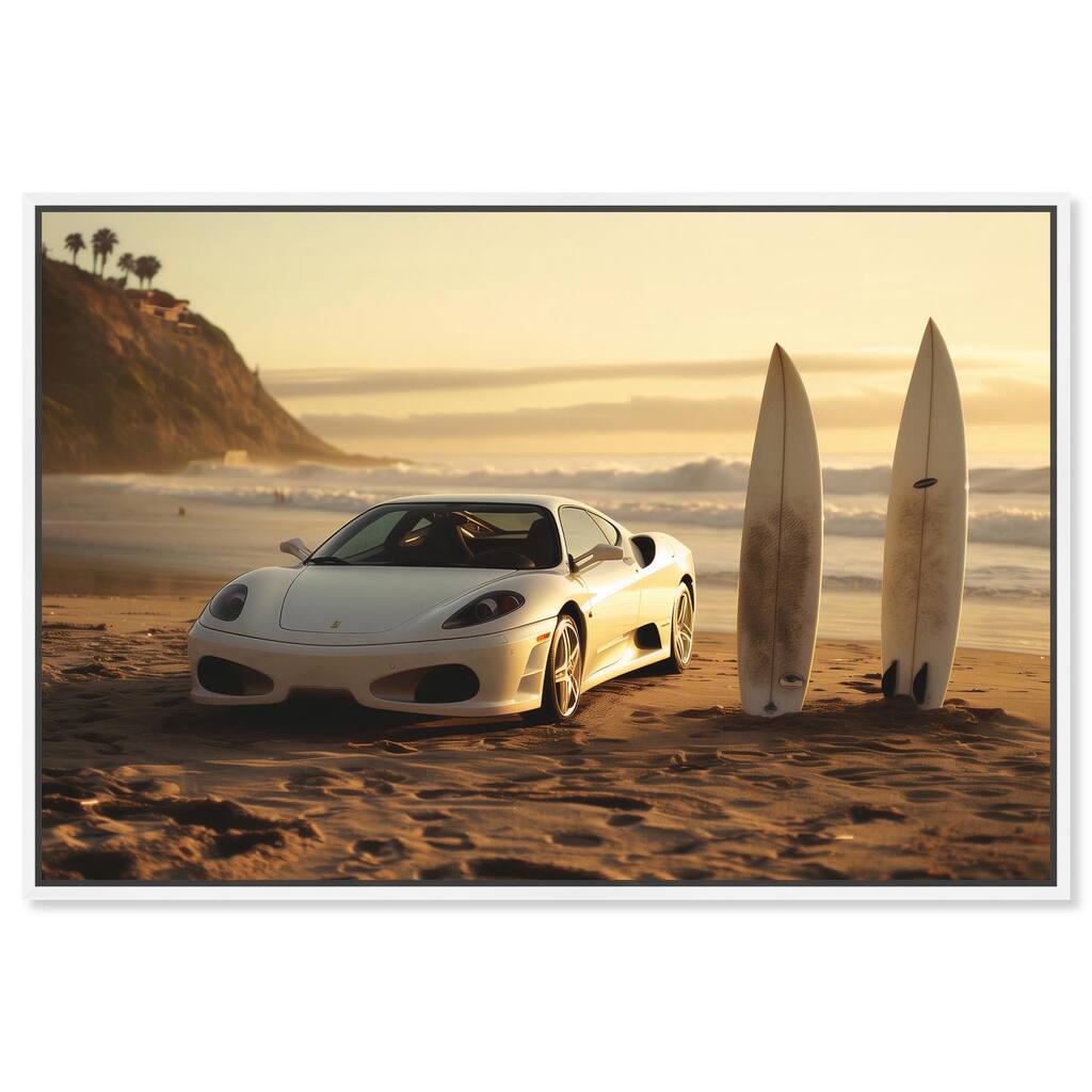 Sunset Beach Drive Canvas by Art Remedy