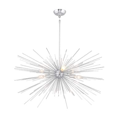 6 Light Sputnik Chandelier in Chrome finish