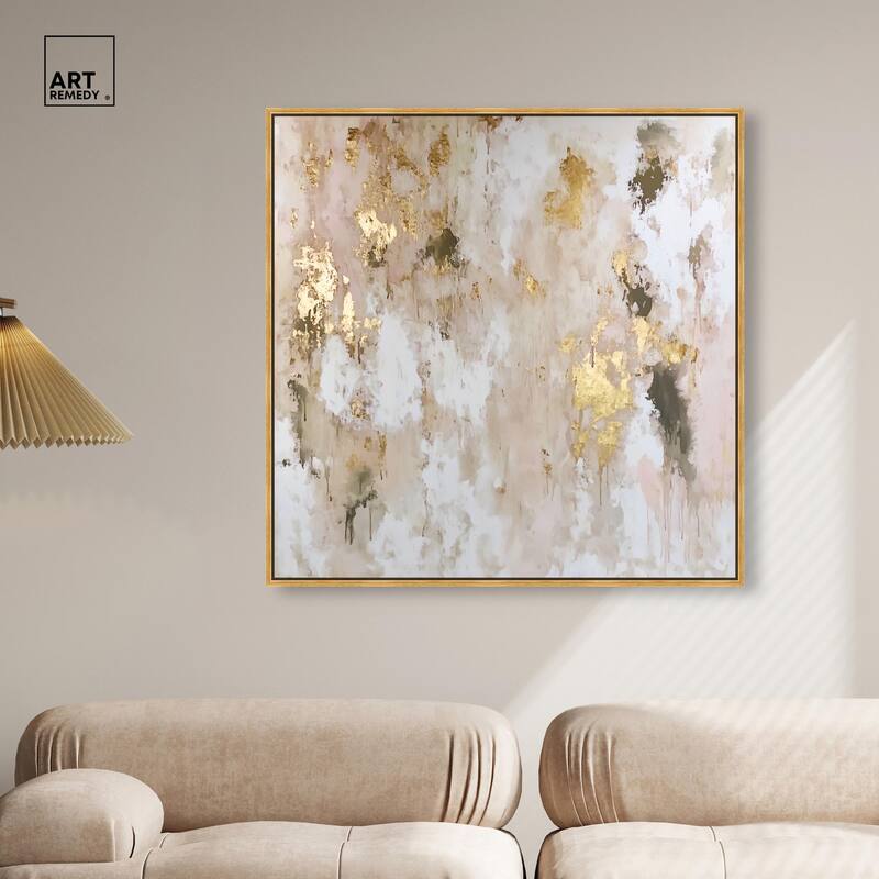 Golden Glimmer Gesture II Canvas by Art Remedy