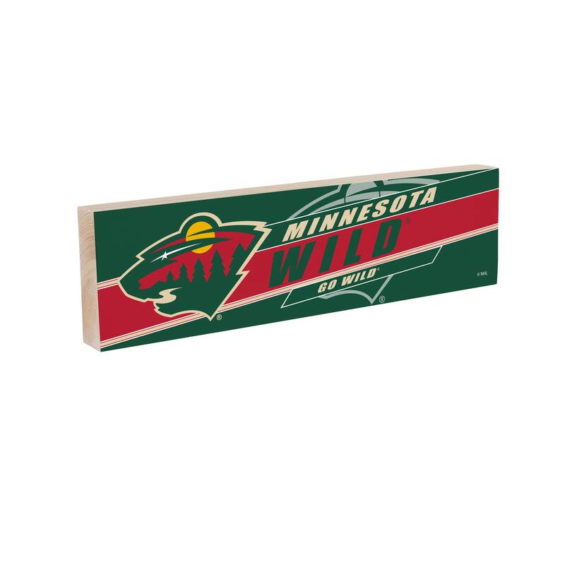 Minnesota Wild Wooden Tabletop Mantel Shelf Sign