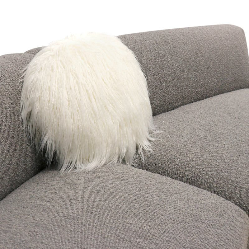 Pasargad Home Portfino Modern Sectional Sofa with 2 Pillows
