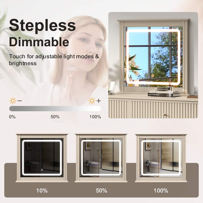 6 Drawer Dresser with Lighted Mirror