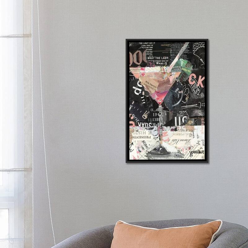iCanvas "Pink Martini" by Jamie Pavlich-Walker Framed Canvas Print