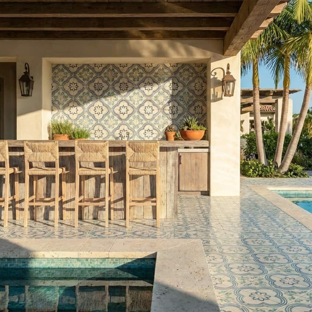 Merola Tile Magnolia Marcela 7-7/8" x 7-7/8" Porcelain Floor and Wall Tile