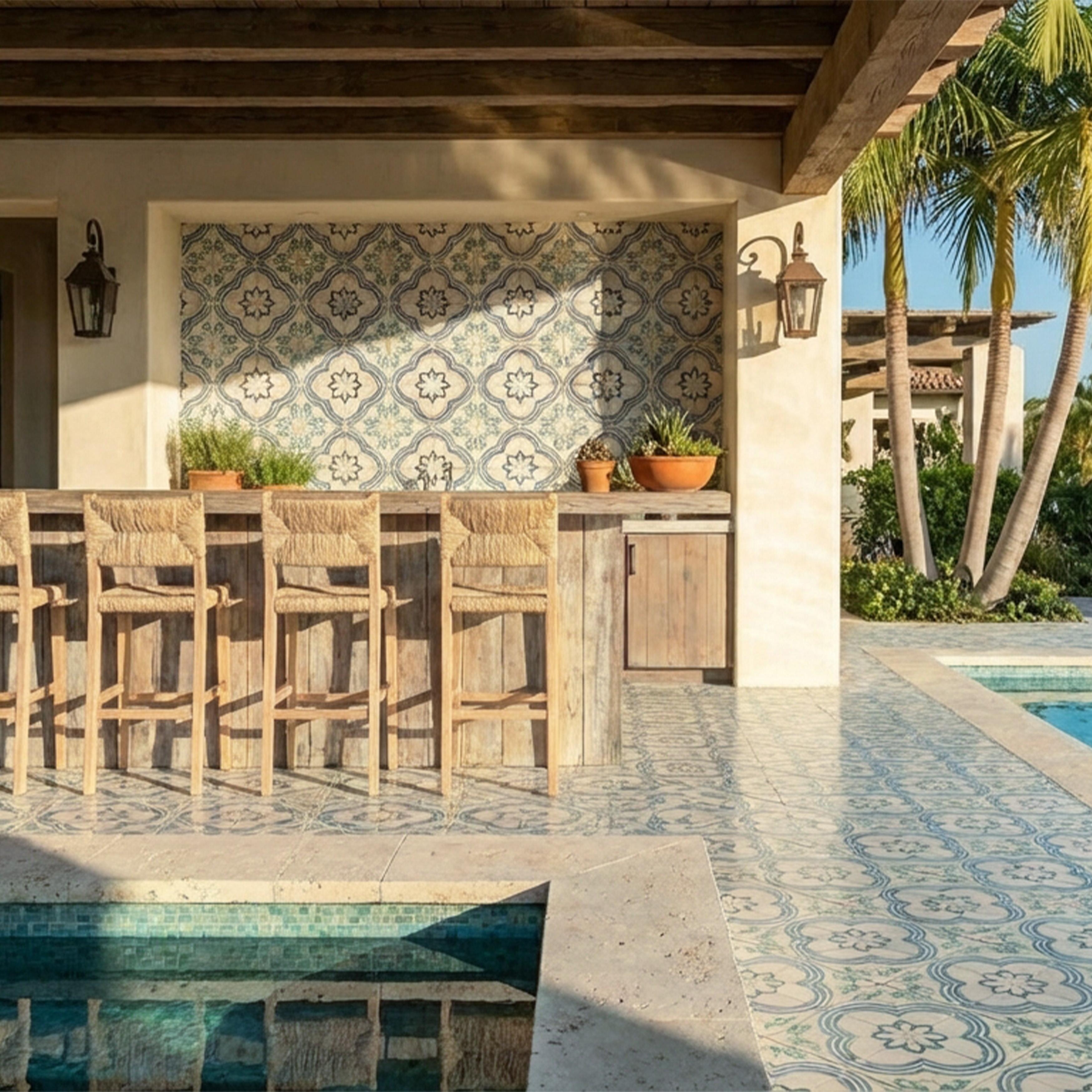 Merola Tile Magnolia Marcela 7-7/8" x 7-7/8" Porcelain Floor and Wall Tile