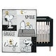preview thumbnail 2 of 8, Lambs & Ivy Classic Snoopy White/Black/Gray 3-Piece Baby Crib Bedding Set
