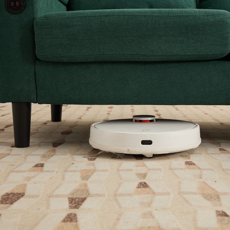 78" Fabric L-Shaped Sectional Sofa with USB, Ottoman & Magazine Bags (3-Seater)