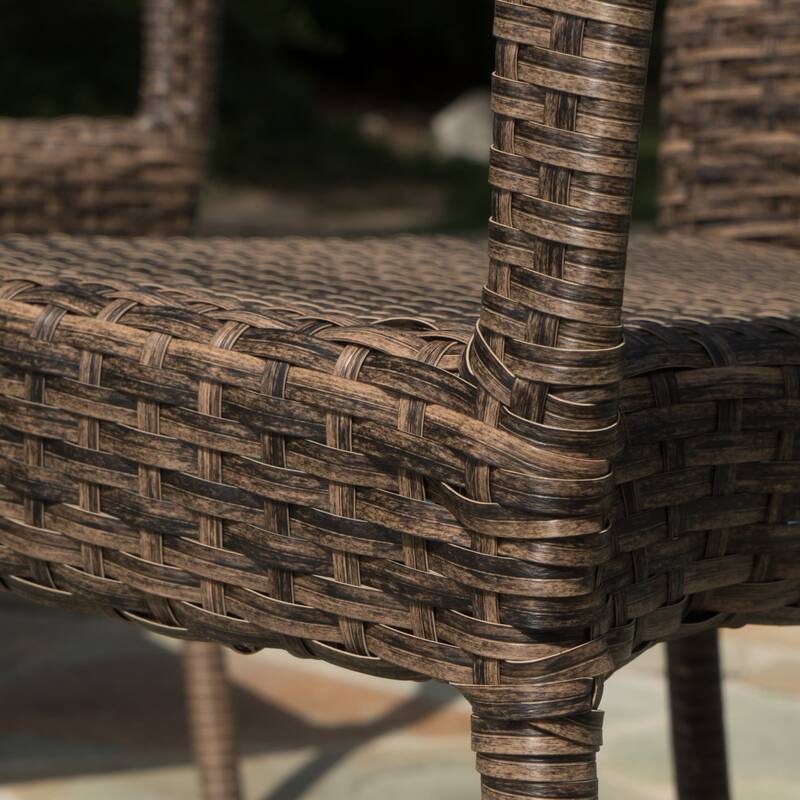 Christopher Knight Home Benhill Outdoor Contemporary Wicker Stacking Chairs (Set of 2)