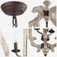 preview thumbnail 6 of 10, The Gray Barn Farmhouse 3/4-Light Wood Chandelier Lantern Foyer Island Lights