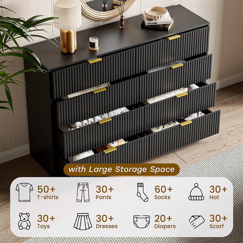 8-Drawer Double Dresser for Bedroom