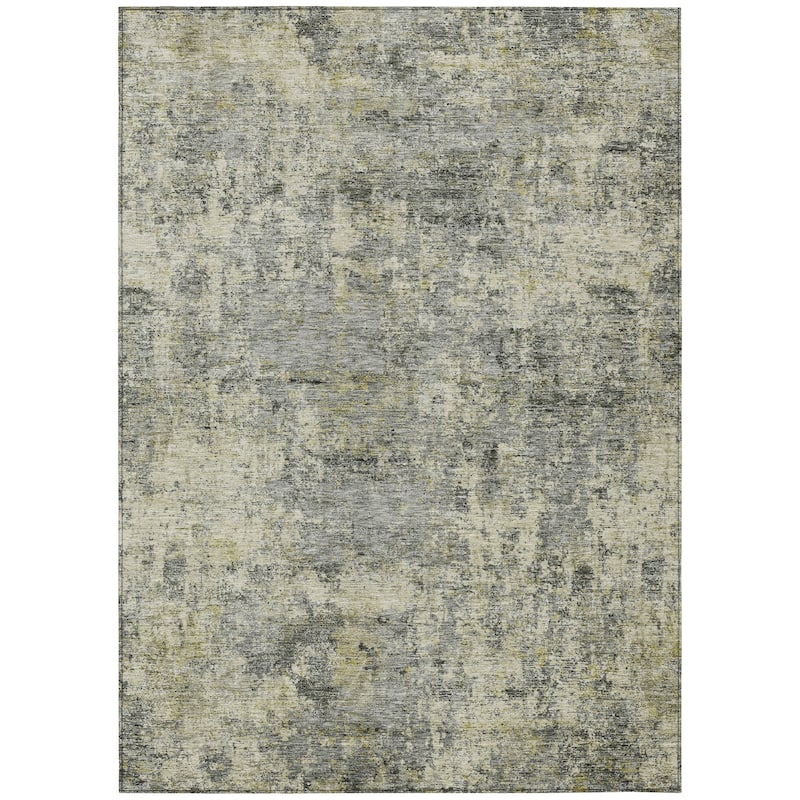 HomeRoots Abstract Transitional Rectangle Outdoor Rug