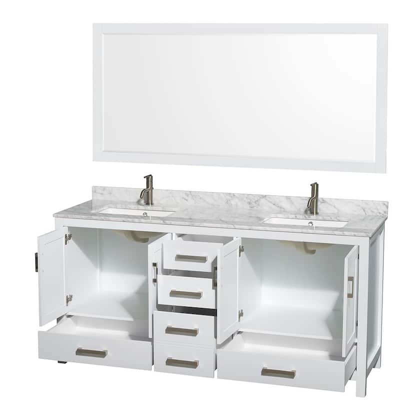 Wyndham Collection WCS141472DUNSM70 Sheffield 72" Free Standing Double