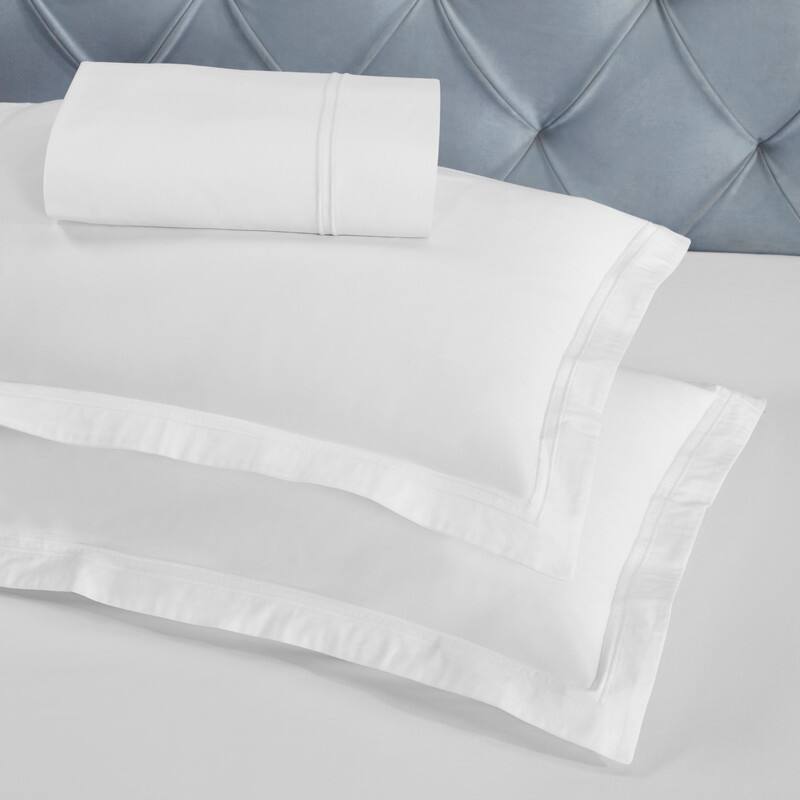 Superior Fieldstone Cotton Two-Line Embroidered Duvet Cover Set