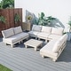 preview thumbnail 7 of 29, Outdoor Aluminum Conversation Sofa Set with Sponge-filled Cushion