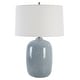 preview thumbnail 4 of 5, Uttermost Jubilee Sky Blue Table Lamp - 27"H,   Shade 10"H x 18"Dia.
