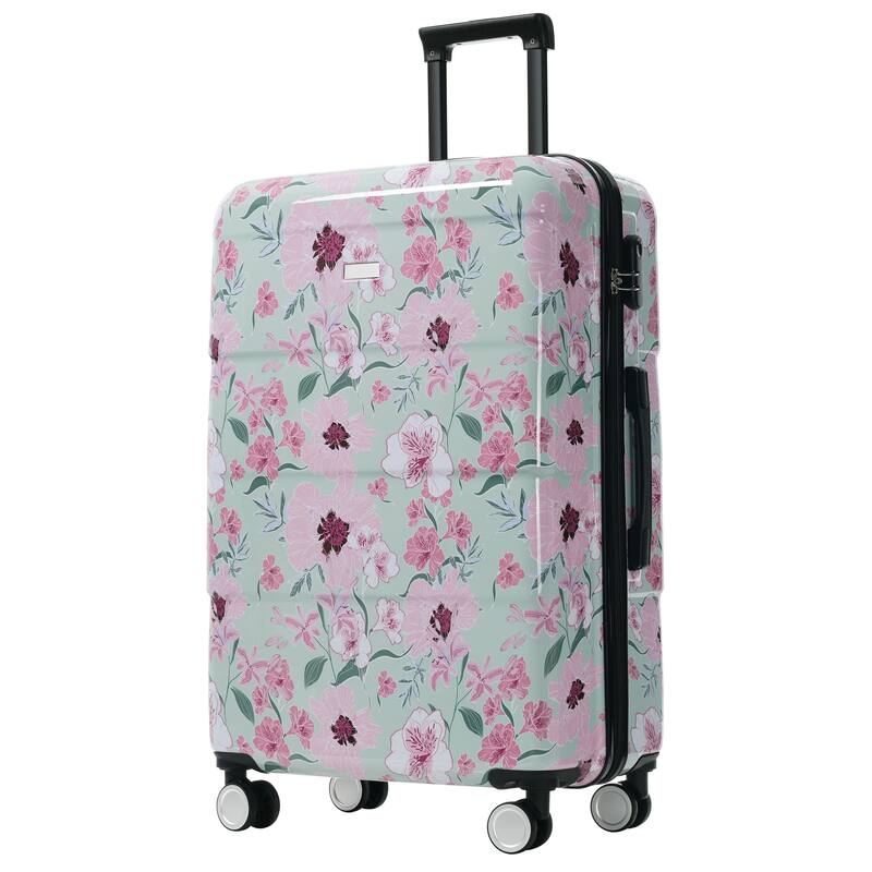 Luggage Sets New Model PC 5pcs, Hardside Lightweight Durable 20IN 24IN 28IN Suitcases with 8" 14" Cases with Lock Spinner Wheels