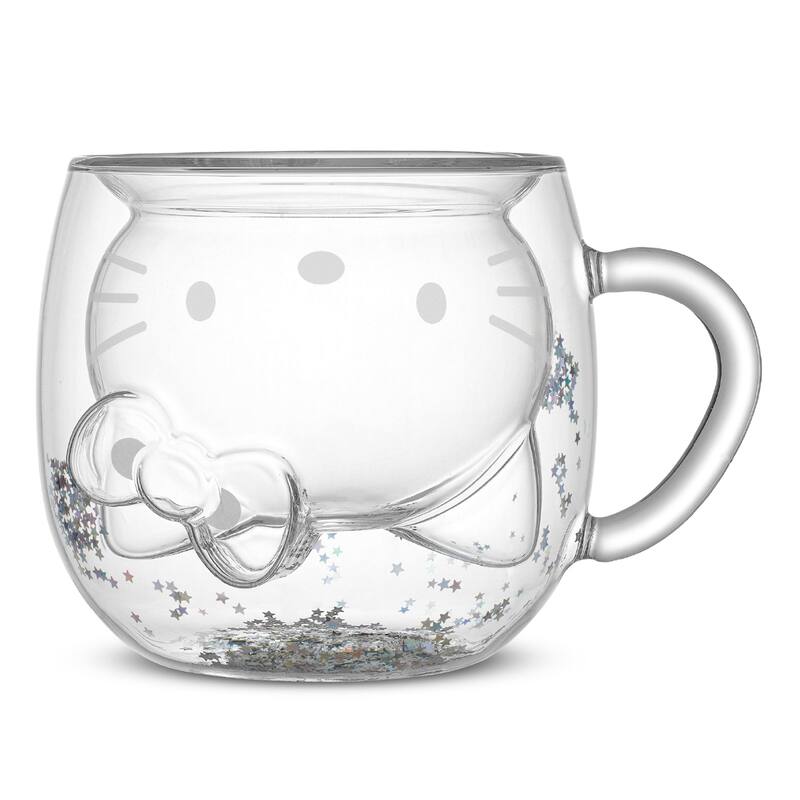 Hello Kitty® 50th Anniversary Limited Edition 3D Double Wall Glass Mug - 13.5 oz