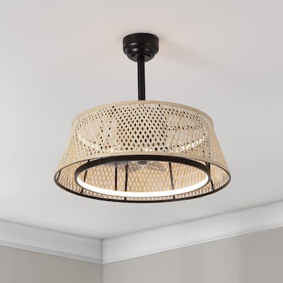 Ceiling Fan, Remote-Controlled Traditional Design, By JONATHAN Y - 12-17-22 H x 23.75 L x 23.75 W