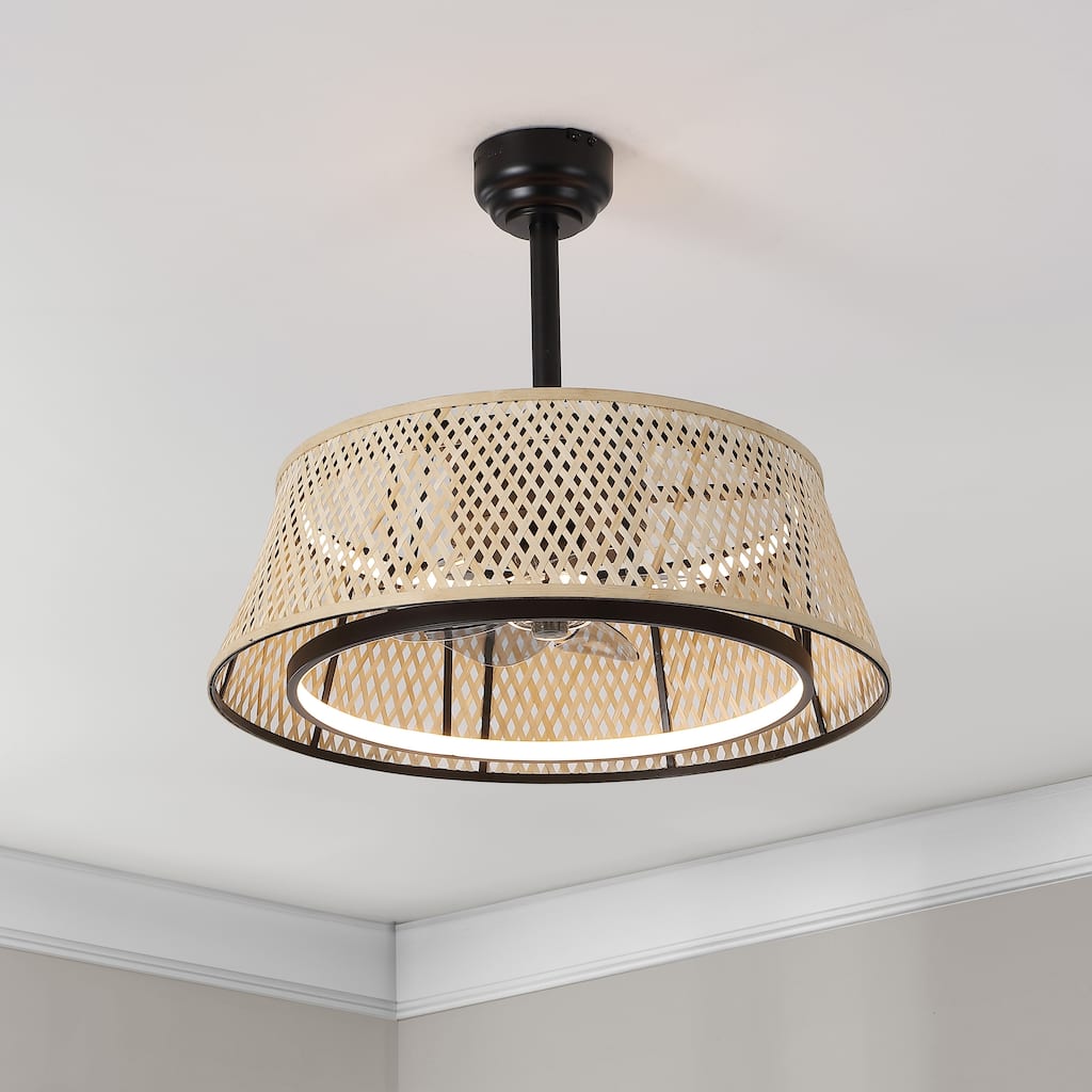Ceiling Fan, Remote-Controlled Traditional Design, By JONATHAN Y - 12-17-22 H x 23.75 L x 23.75 W