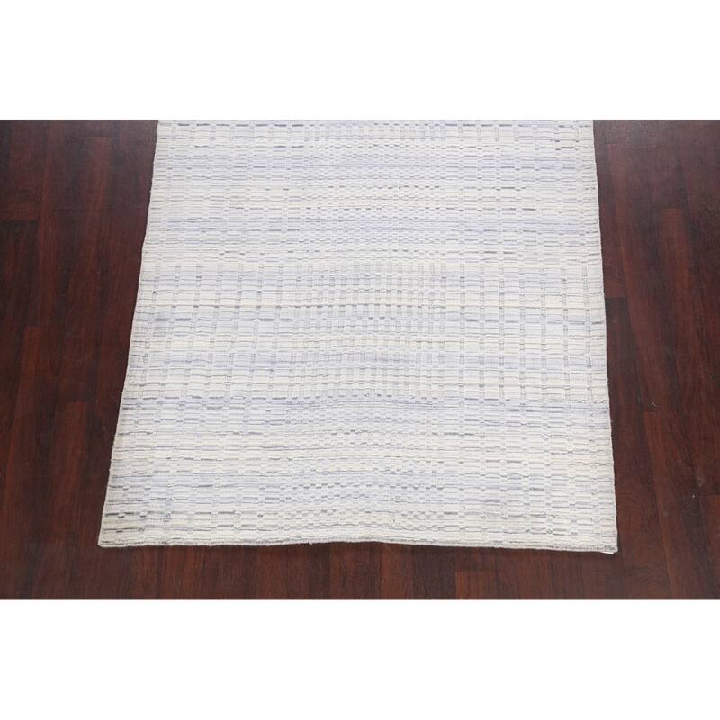 Geometric Modern Moroccan Area Rug Handmade Oriental Wool Carpet - 5'2" x 7'10"