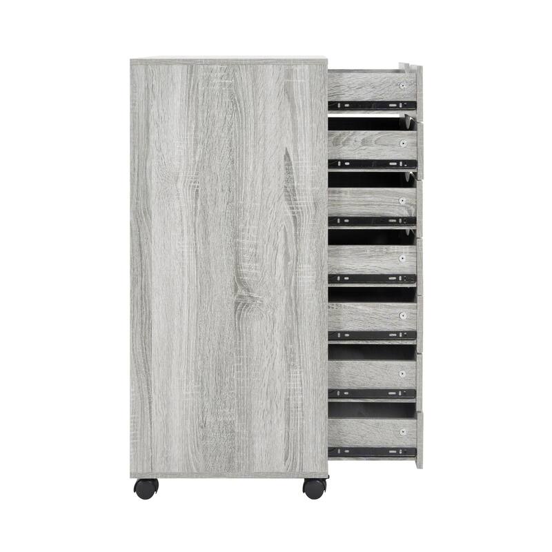 7-Drawer Office Storage Rolling File Cabinet , Mobile Desk Filing Drawer Unit with Swivel Casters, Craft Storage for Home,Office