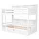 preview thumbnail 8 of 11, White Twin Size Solid Wood Bunk Bed with Storage Drawer