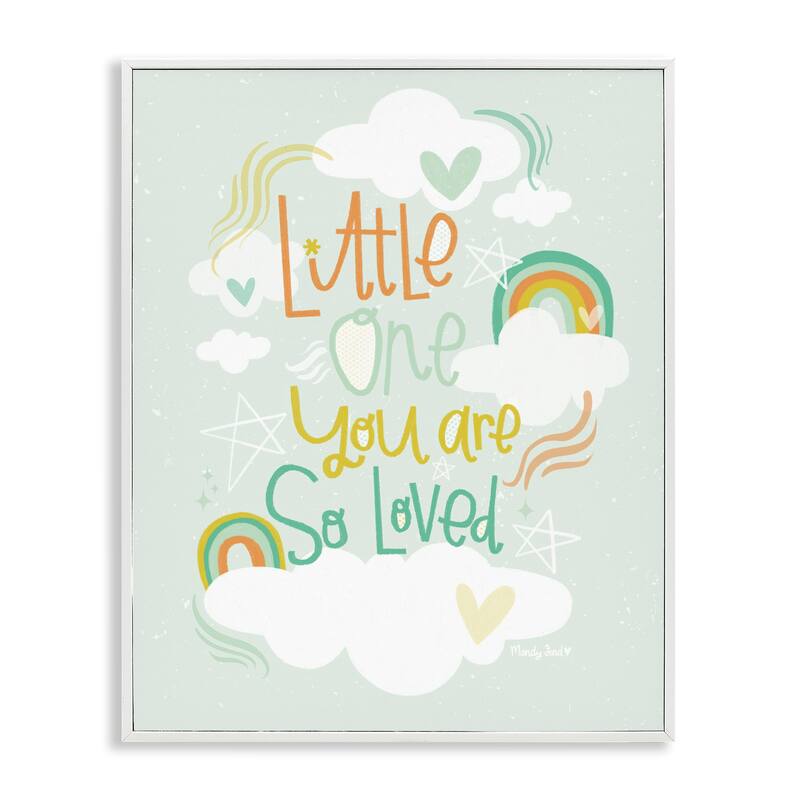 Stupell Little One You Are Loved Framed Giclee Art Design By Mandy Ford Art + Illustration - 24 x 30 - White