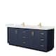 Option Dark Blue, Gold Trim, White Quartz Top