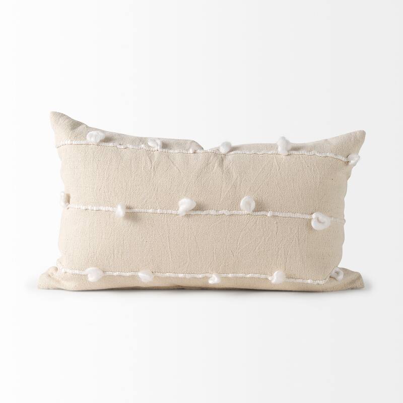 Erica Cream With White Detail Decorative Pillow Cover