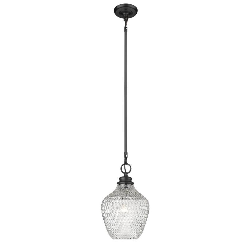 Golden Lighting Adeline 1-light Pendant in Matte Black