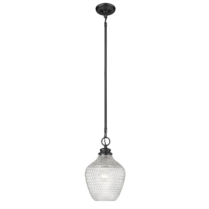 Golden Lighting Adeline 1-light Pendant in Matte Black
