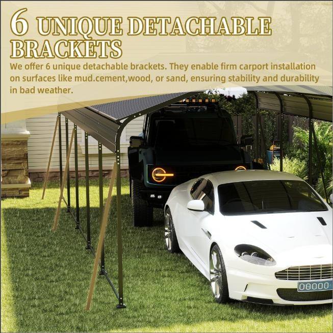 Campcraft 13 x 26.5 ft carport,0.25mm thick,with protective film to prevent scratching,2 pairs of adhesive gloves,3 hooks