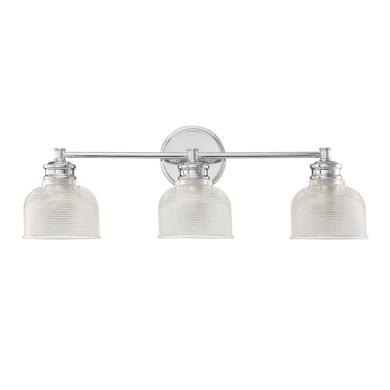 Meridian M80035 3 Light 24" Wide Bathroom Vanity Light with Halophane