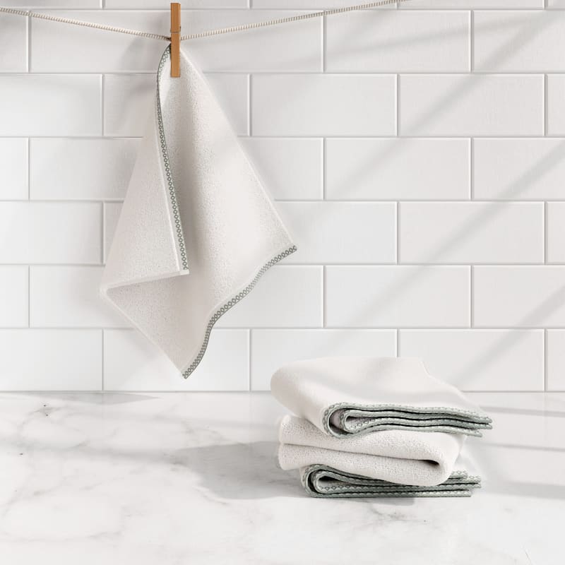 Linery & Co. Quick-Dry Cotton and Decorative Border Towel Set