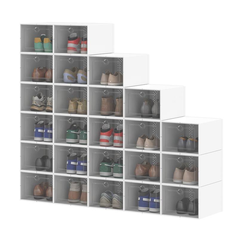 Moasis 12 pcs Plastic Shoe Box Set - 24Pcs