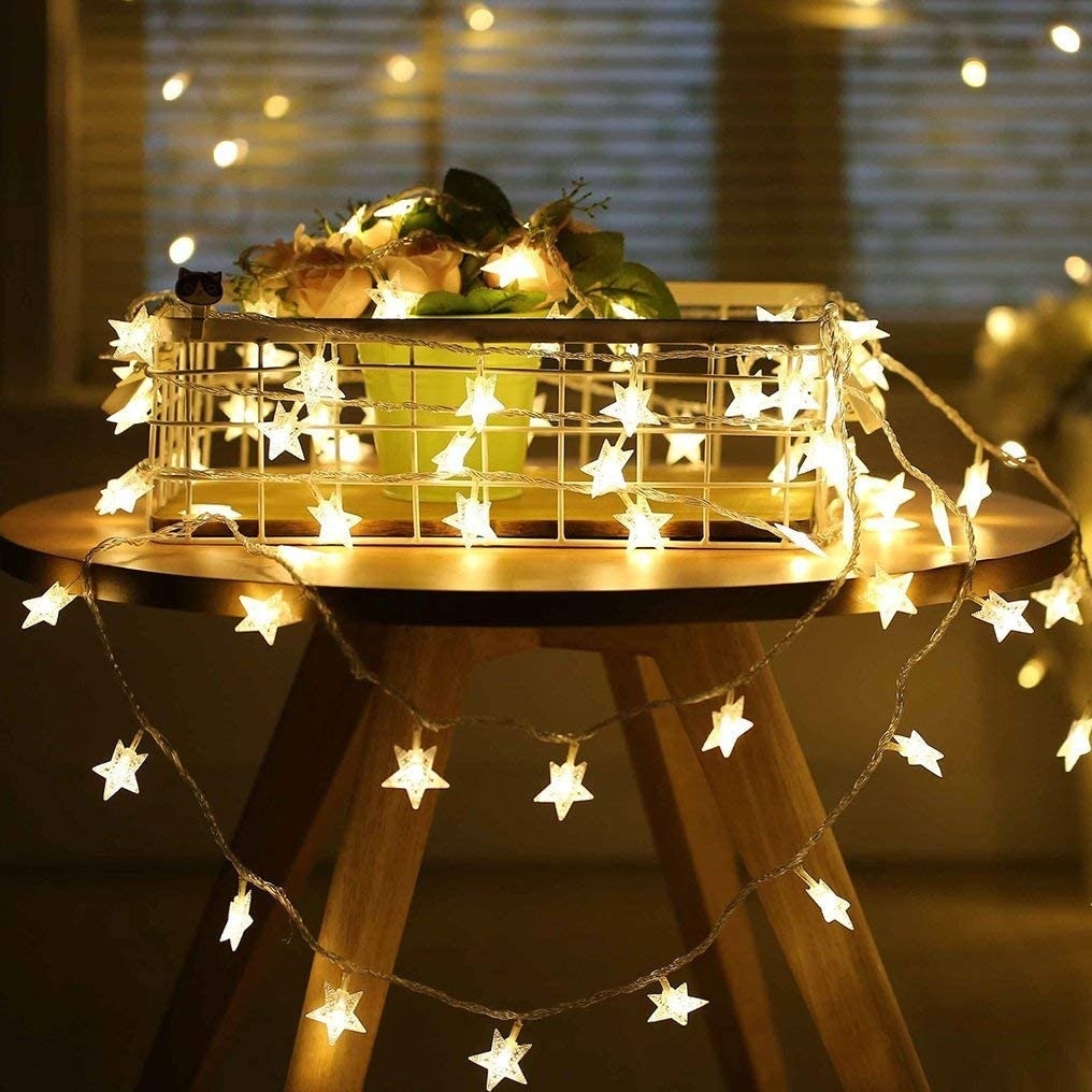 Led star store string lights