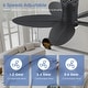 preview thumbnail 10 of 26, 42 Inches Flush Mount Ceiling Fan with Light and Palm Leaf ,3CCT Dimmable LED Integrated,for Indoor and Outdoor - 42 Inches