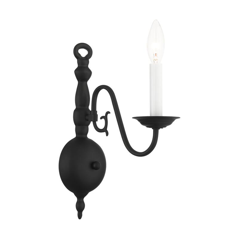 Livex Lighting Williamsburg Single Light 14" Tall Wall Sconce - Black