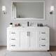 Option White / White Quartz Top / Matte Black Hardware