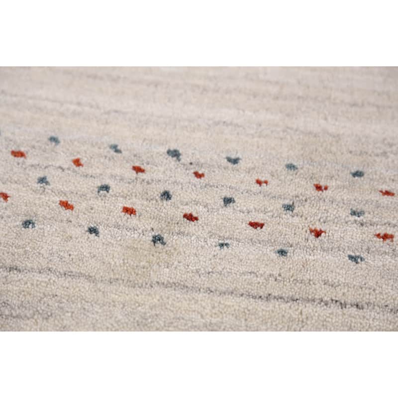 Animals Gabbeh Indian Area Rug Handmade Wool Carpet - 5'1" x 7'9"